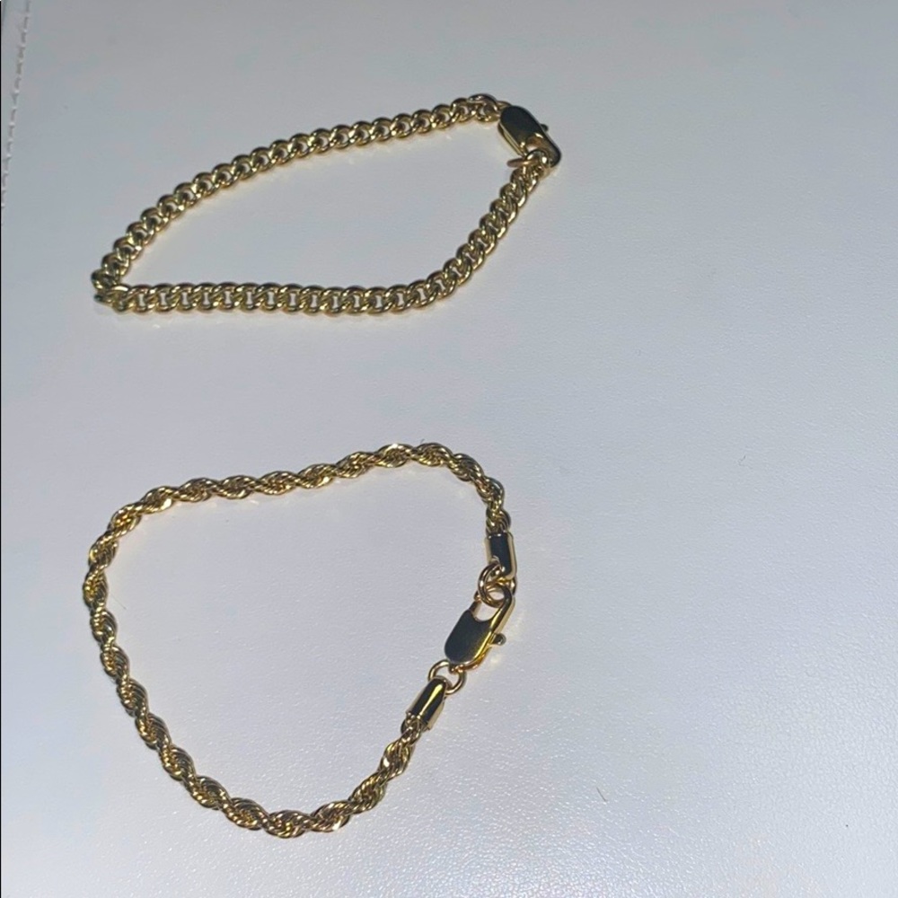 Gold plated bracelets